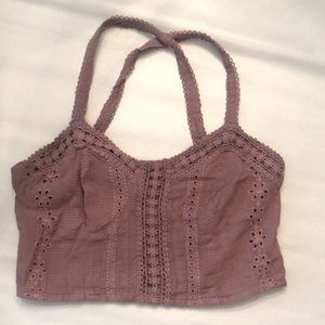 🚨sold🚨Aeropostale Gingham and Eyelet Tank